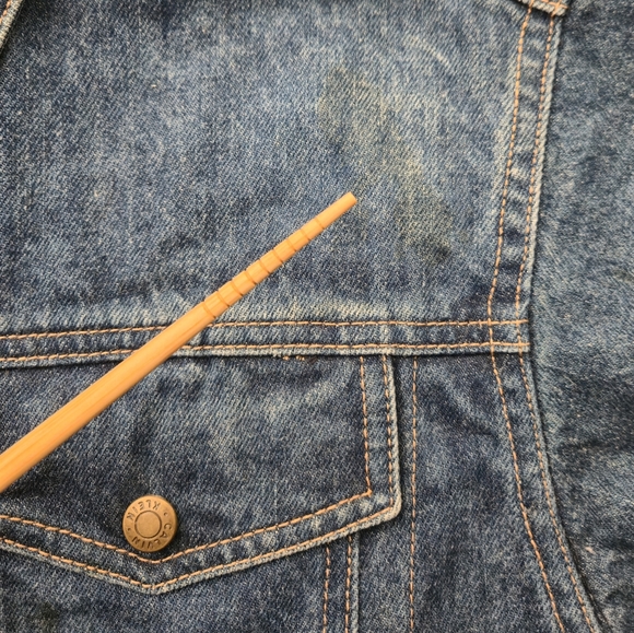 Vtg 80s 90s Calvin Klein Denim Jacket L Made in USA Trucker Jean Coat Vintage‎ - Picture 10 of 16